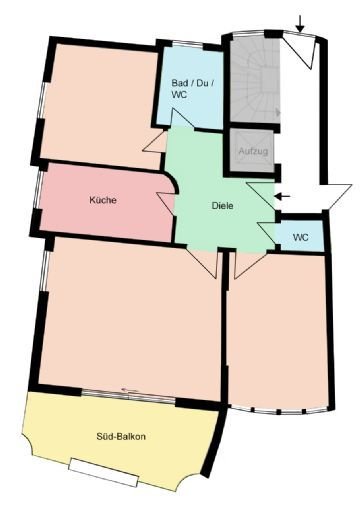 Komfort 3-Zimmer-Eigentumswohnung (vermietet) - in ruhiger, zentraler Lage von Bad Pyrmont