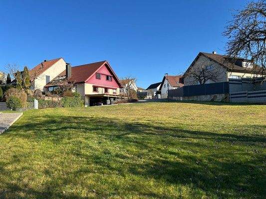 Blick vom Grundstück