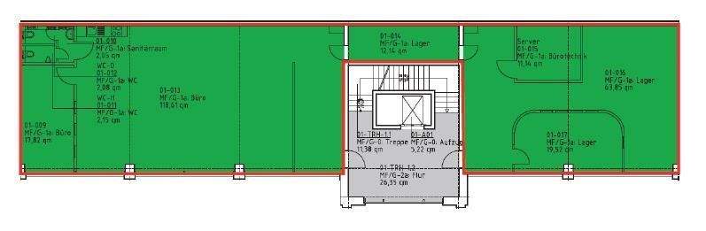 AUFTEILUNG / 1. OG / ca. 276 m²
