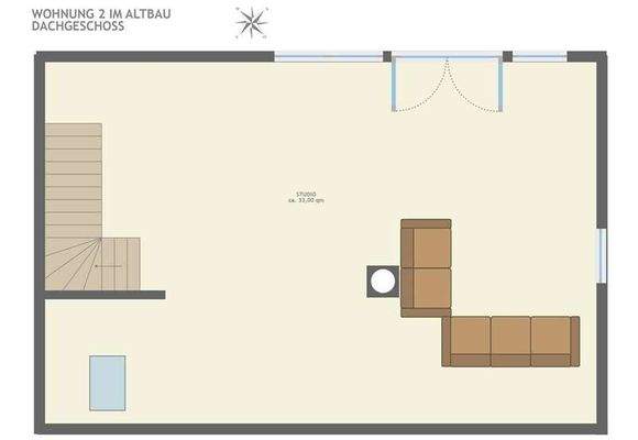 GRUNDRISS WOHNUNG 2 DG!