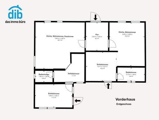 Grundriss Vorderhaus EG