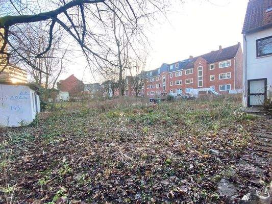 Grundstück Blick zur Lengerckestraße