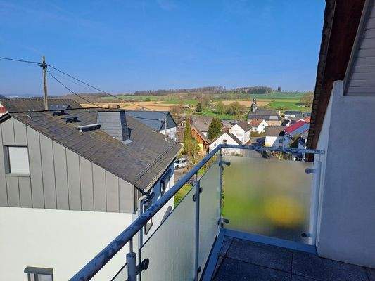 Balkon in der Dachgeschosswohnung mit herrlicher Aussicht