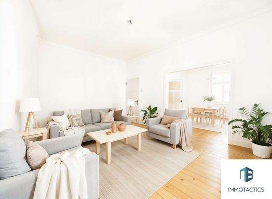 Wohn/Ess Bereich EG gestaged - (KI generiert)