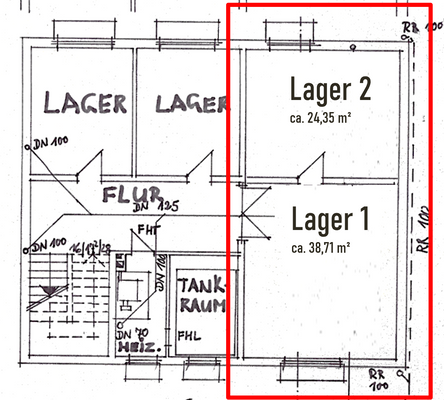 Grundriss Lagerräume