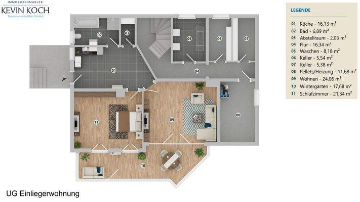 Grundriss UG Souterrain Wohnung