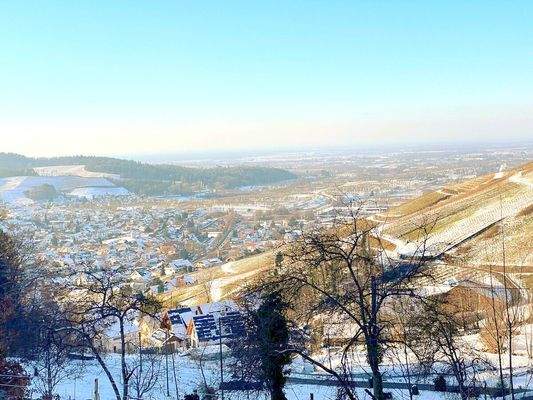 Blick bis Straßburg und die Vogesen