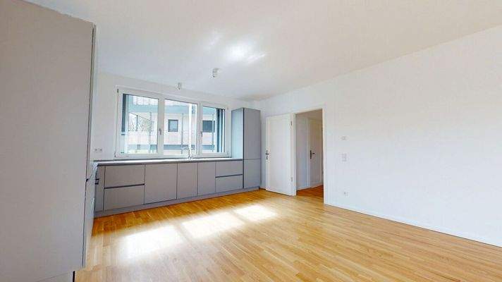 Küche mit Einbauküche