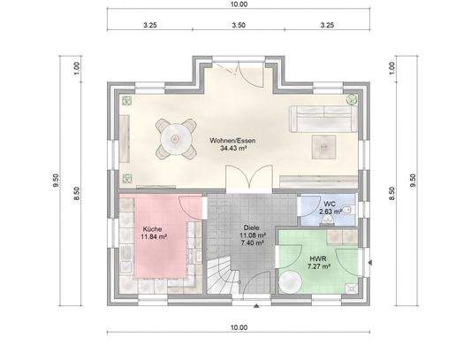 Beispiel Grundriss Erdgeschoss