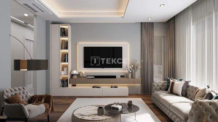 Apartments in a Complex with Pool Near the Beaches in İzmir