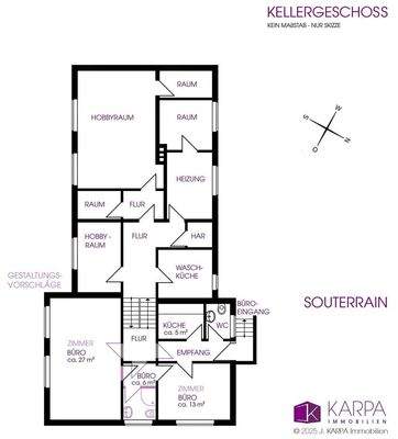 Grundriss Souterrain Kellergeschoss