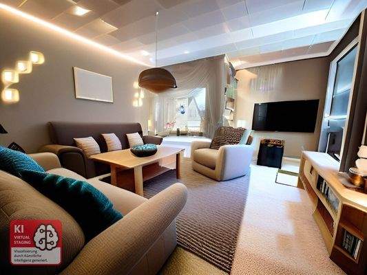 Wohnzimmer KI generiert