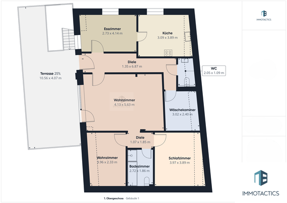 Grundriss, Haus 2, 1. OG