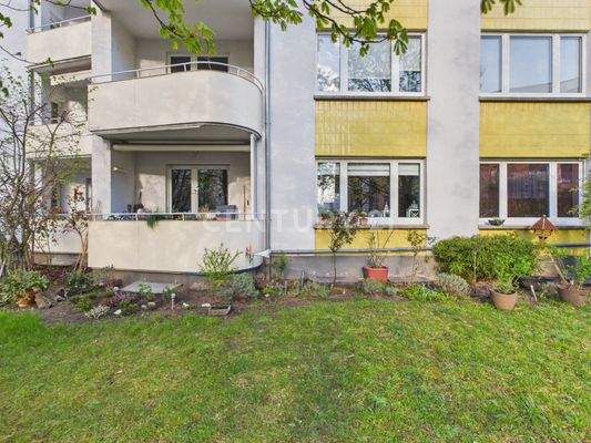 Gartenanblick der Wohnung