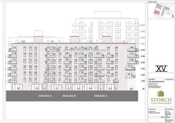 Baufeld XV Nordausrichtung