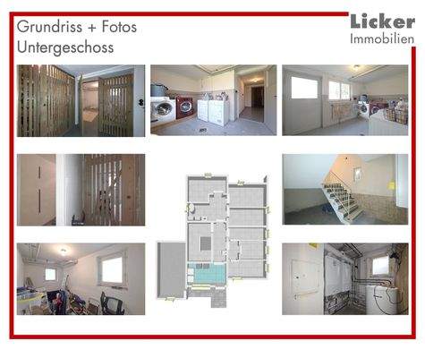 Grundriss + Fotos - Untergeschoss