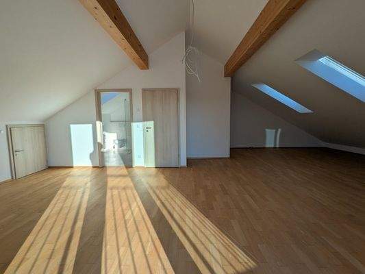 Blick zurück ins Dachstudio