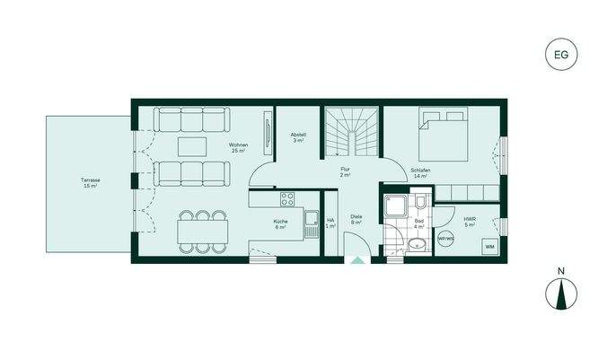 Grundriss des Erdgeschosses