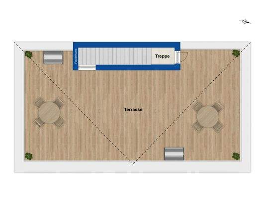 Grundriss Dachterrasse