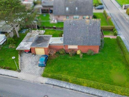 Haus Rückansicht Luftaufnahme