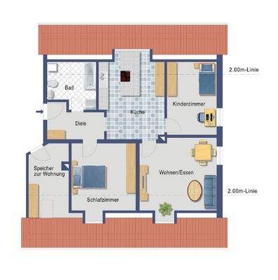 Grundriss - nicht maßstabsgetreu