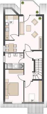 Grundriss OG mit Einrichtungsbeispiel