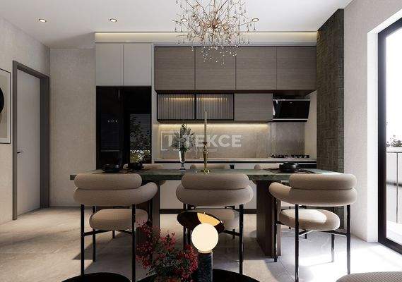 Apartments in a Complex 450 Meters from the Sea in Alanya Center