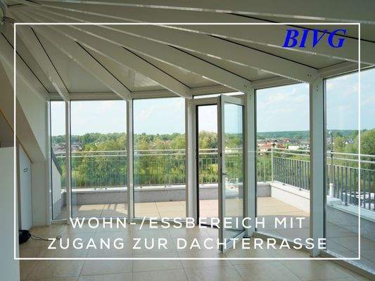 Wohnzimmer mit Dachterrasse