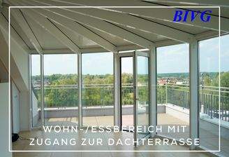Wohnzimmer mit Dachterrasse
