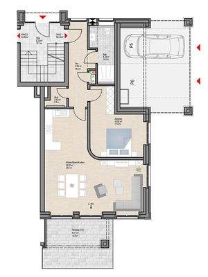 Grundriss EG Wohnung 1