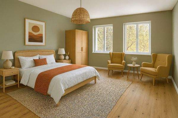 Schlafzimmer gestaltet (KI)