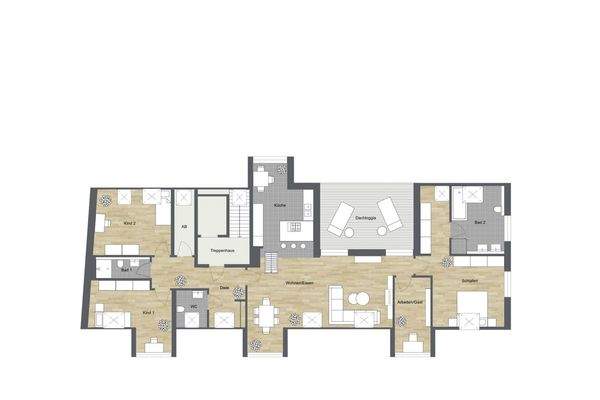 027 - Grundrissplan Haus 1 - Dachgeschoss