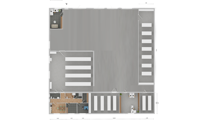 Grundriss Lagerhalle