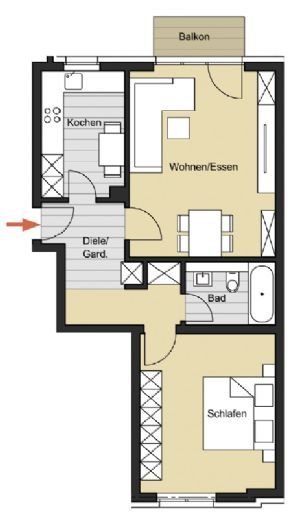 KAPITALANLAGE! 2-Zimmer Wohnung zu verkaufen ( WE 11 )