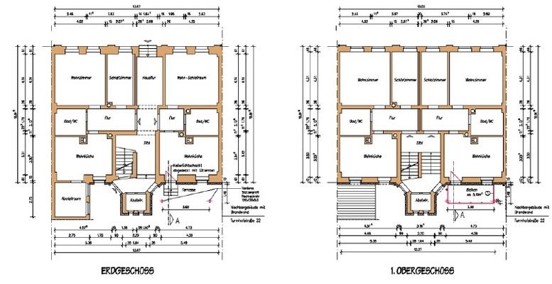 Grundriss EG und 1OG