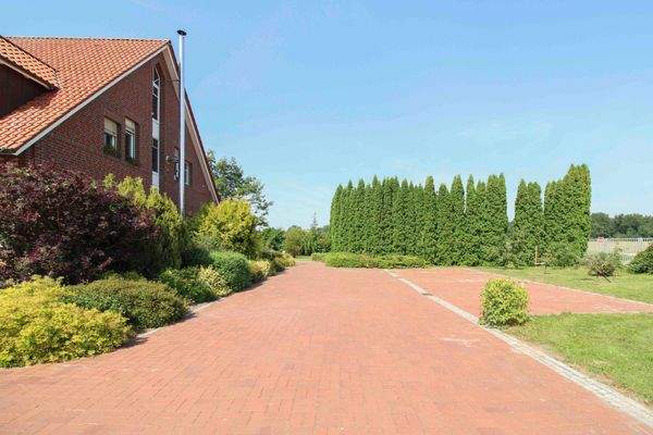 Giebelseitig + Parkflächen