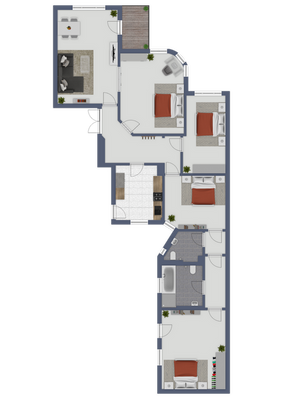 Grundriss Hafendamm 12 3.OGL