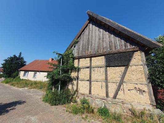 Reetdachscheune Giebel