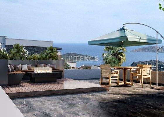 Sea View Villas with Outbuildings in Bodrum Muğla