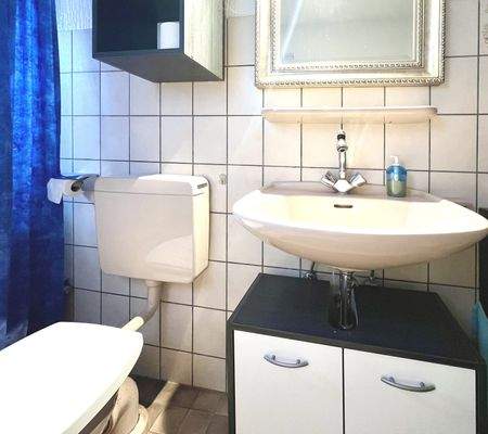 Duschbad Erdgeschoss mit Fenster.