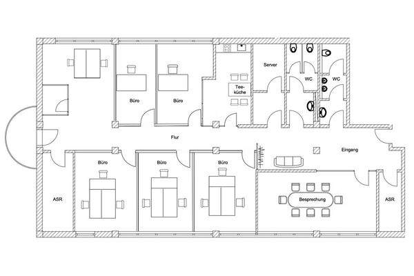 Grundrissvariante nach Umbau