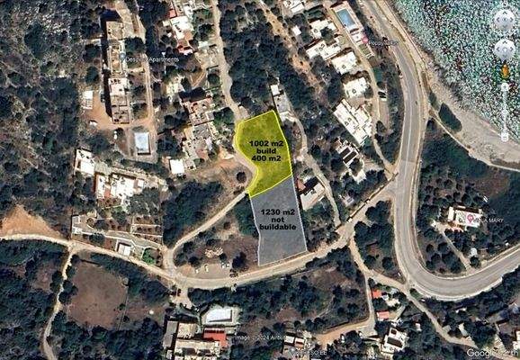 Kreta, Ammoudara: Baugrundstück mit Meerblick in Strandnähe zu verkaufen