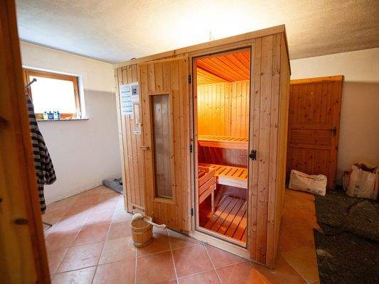 Ansicht auf die Sauna im UG