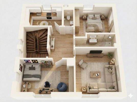 Obergeschoss (Visualisiert)