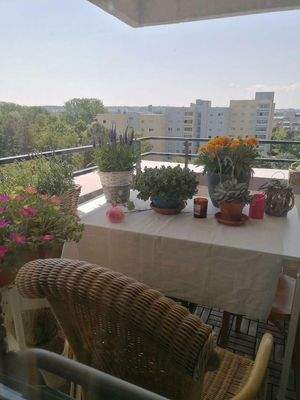 Blick aus dem Balkon 