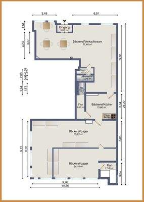 Grundriss Erdgeschoss Ladengeschäft