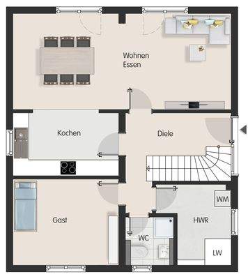 Standardgrundriss Erdgeschoss