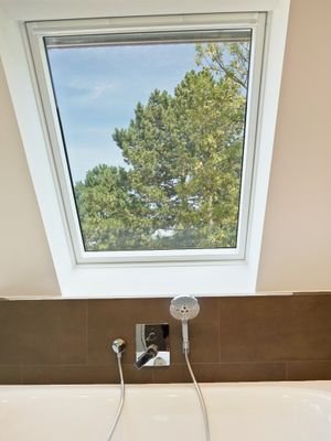 Blick aus der Badewanne