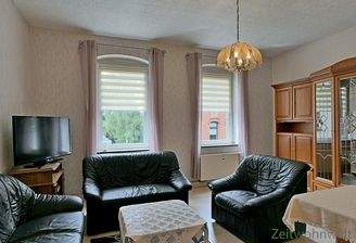 Ledersofas im Wohnzimmer