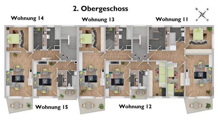 Grundriss Ten-Welberg-Str. 2+4 , 2. OG